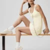 Pull en maille « Tennis Club » - Avoine/Blanc