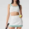 Pull en maille « Tennis Club » - Blanc/Vert sapin