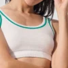 Pull en maille « Tennis Club » - Blanc/Vert sapin