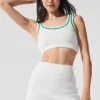 Pull en maille « Tennis Club » - Blanc/Vert sapin