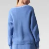 Pull en maille « Tennis Club » - Bleu cristal/Blanc