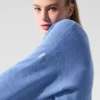 Pull en maille « Tennis Club » - Bleu cristal/Blanc