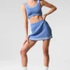 Pull en maille « Tennis Club » - Bleu cristal/Blanc
