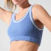 Pull en maille « Tennis Club » - Bleu cristal/Blanc