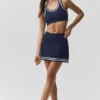Pull en maille « Tennis Club » - Bleu marine/Ivoire