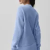 Pull en maille « Tennis Club » - Bleu Provence clair/Blanc