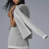 Pull en maille « Tennis Club » - Gris chiné athlétique/Blanc