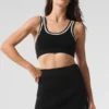 Pull en maille « Tennis Club » - Noir/Ivoire