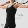 Pull en maille « Tennis Club » - Noir/Ivoire
