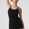 Pull en maille « Tennis Club » - Noir/Ivoire