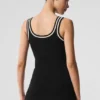 Pull en maille « Tennis Club » - Noir/Ivoire
