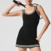Pull en maille « Tennis Club » - Noir/Ivoire