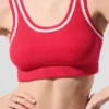 Pull en maille Tennis Club - Rouge bonbon/Blanc