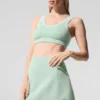 Pull en maille « Tennis Club » - Vert menthe / Blanc