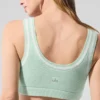 Pull en maille « Tennis Club » - Vert menthe / Blanc