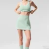Pull en maille « Tennis Club » - Vert menthe / Blanc