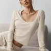 Pull en maille Unwind à manches longues - Gris chiné