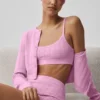 Pull en pointelle « Be Mine » - Rose bonbon
