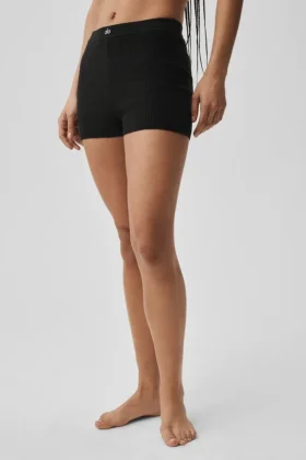 Pull en pointelle « Be Mine » Short court – Noir