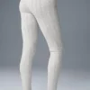 Pull en pointelle et High-Waist Leggings « Be Mine » — Gris clair chiné
