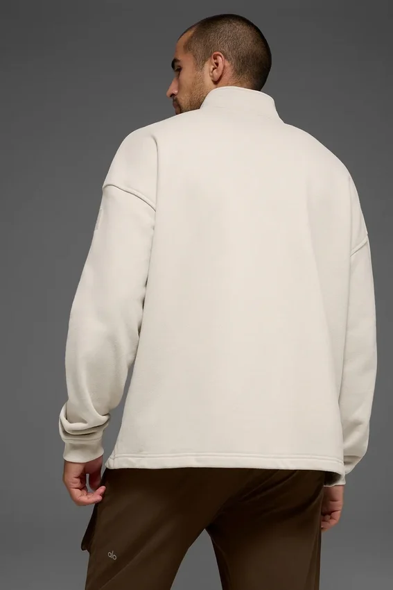 Pull à fermeture éclair 1/4 Renown Heavy Weight - Beige