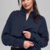 Pull à fermeture éclair 1/4 « Wool Cashmere New Class » - Bleu marine