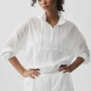 Pull Go Time à fermeture éclair 1/4 - Blanc