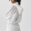Pull Go Time à fermeture éclair 1/4 - Blanc