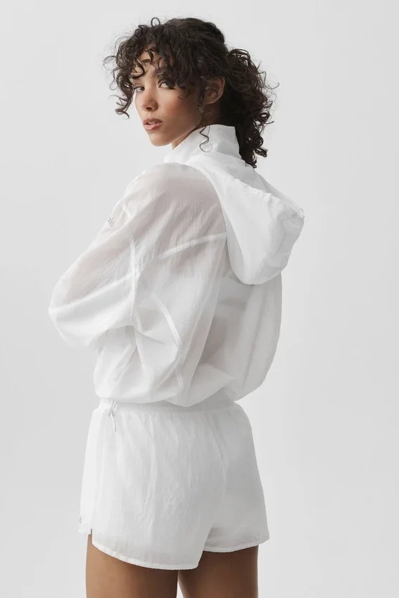 Pull Go Time à fermeture éclair 1/4 - Blanc
