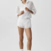 Pull Go Time à fermeture éclair 1/4 - Blanc