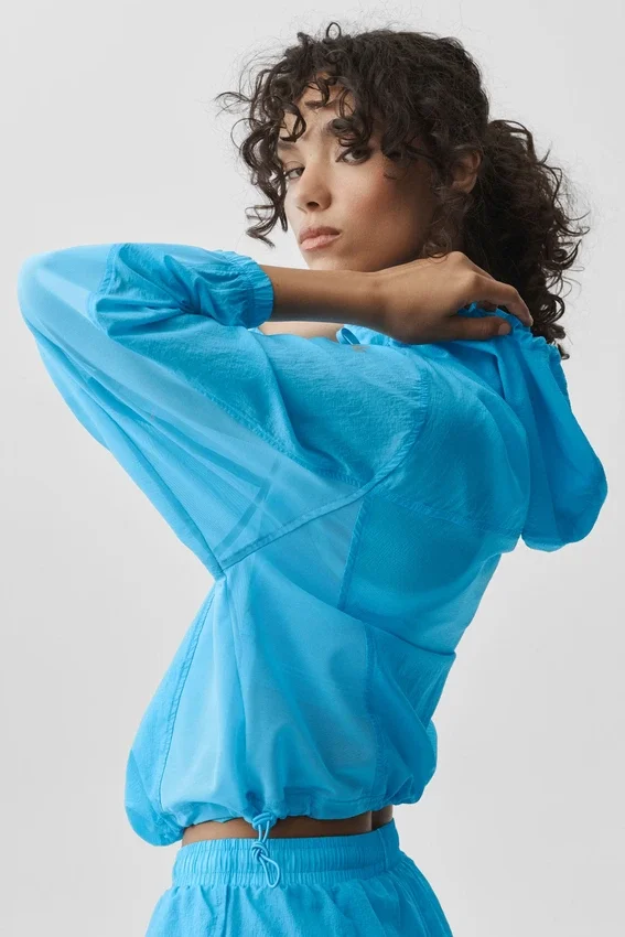 Pull « Go Time » à fermeture éclair 1/4 - Bleu azur