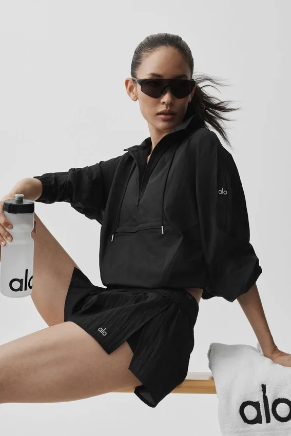 Pull Go Time à fermeture éclair 1/4 - Noir