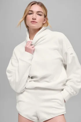 Pull Hazy en polaire – Ivoire