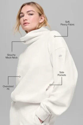 Pull Hazy en polaire – Ivoire