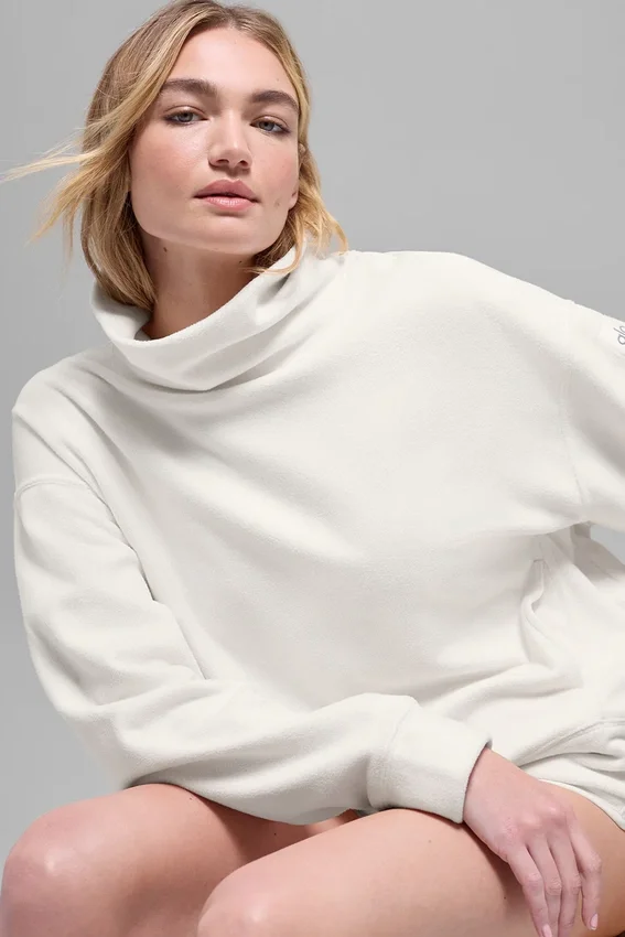 Pull Hazy en polaire – Ivoire
