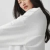 Pull Henley à manches longues Take It Easy - Blanc