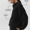 Pull Henley à manches longues Take It Easy - Noir