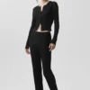 Pull High-Waist Straight Leg Pant – Noir