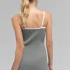 Pull Highline en maille côtelée – Gris lunaire/Blanc