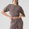 Pull à manches courtes chiné – Chiné champignon
