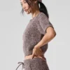 Pull à manches courtes chiné – Chiné champignon