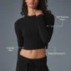 Pull à manches longues douillet - Noir
