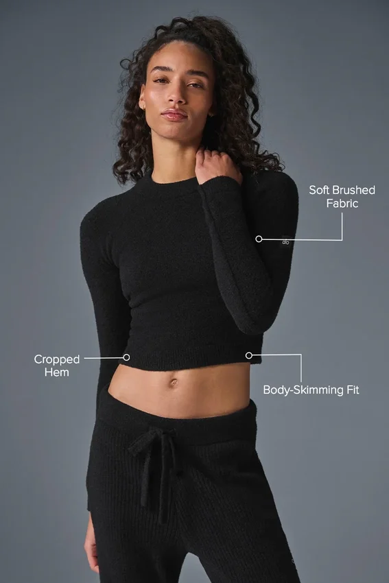 Pull à manches longues douillet - Noir