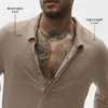 Pull à manches longues en jersey de lin « Coastal » - Gravel