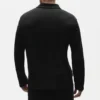 Pull à manches longues en jersey de lin « Coastal » – Noir