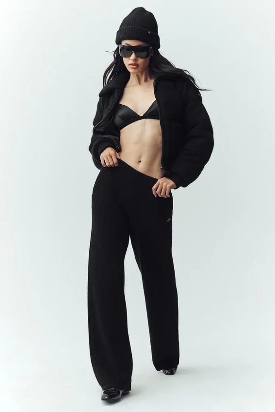 Pull matelassé en cachemire Northstar - Noir