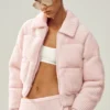 Pull matelassé en cachemire Northstar - Rose givré