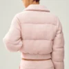 Pull matelassé en cachemire Northstar - Rose givré