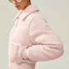 Pull matelassé en cachemire Northstar - Rose givré