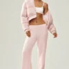 Pull matelassé en cachemire Northstar - Rose givré